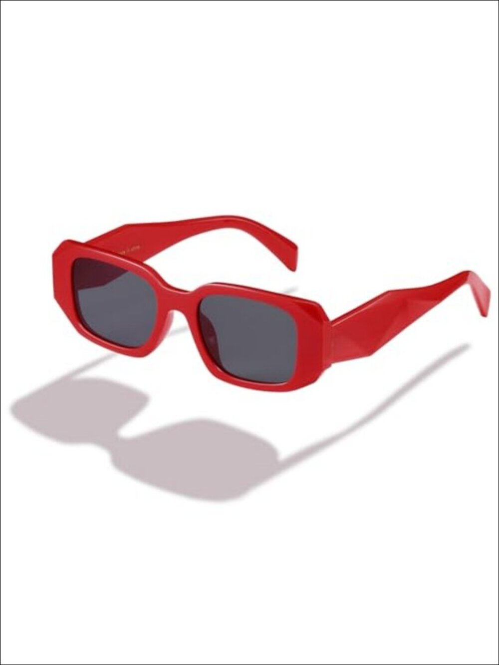 Retro Rectangle Sunglasses UV400 Shield Full-Frame Metal Hinges